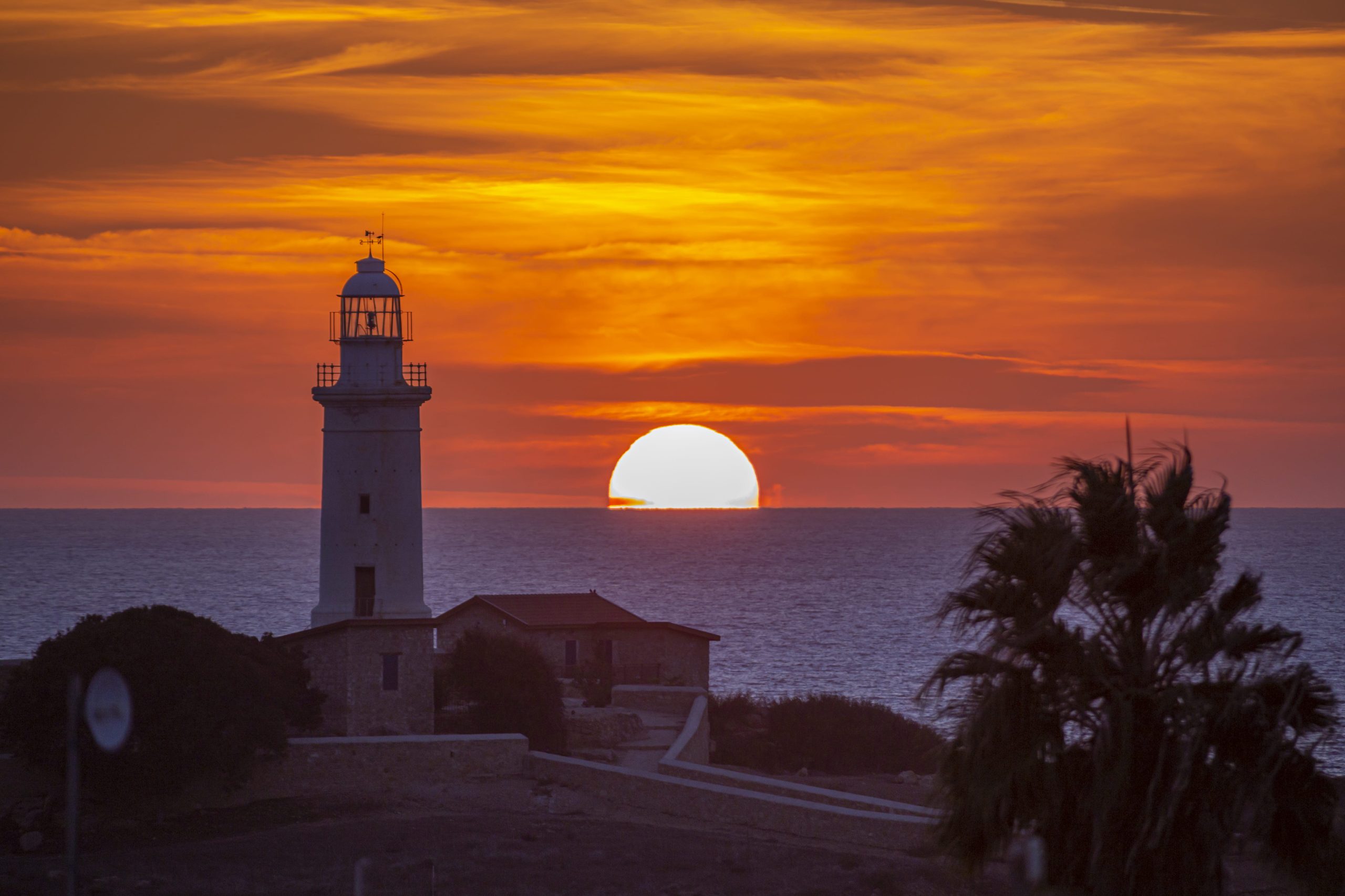 white-concrete-lighthouse-sunset-2